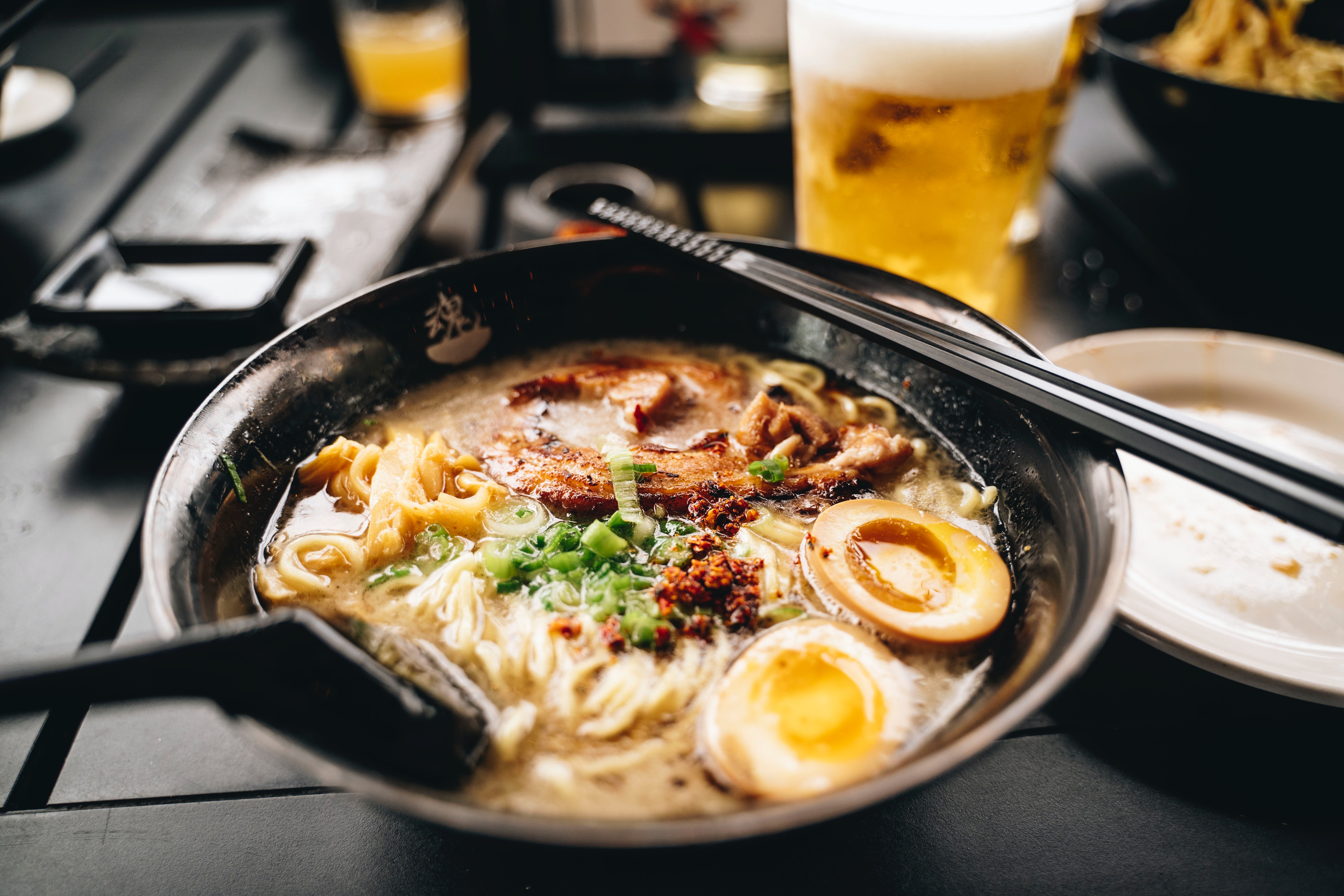 Food at a Ramen Restaurant